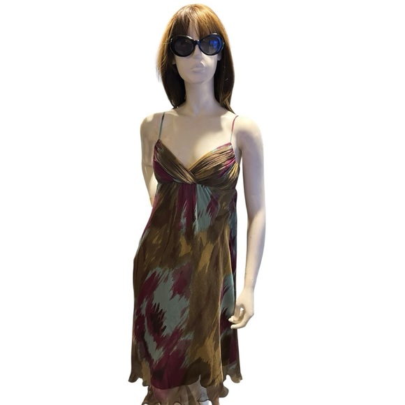 Trina Turk Earth Tone Multi-Print Dress, Size 4 - Picture 2 of 6